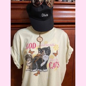 Cat Lady Tee Large!